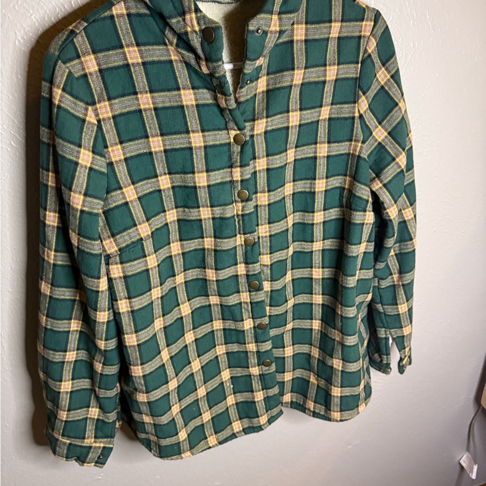 PacSun Green and Yellow Plaid Jacket